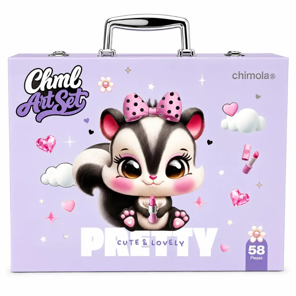 SET DE ARTE CHIMOLA ZORRINA X58 E/ VALIJA ( ST142 )