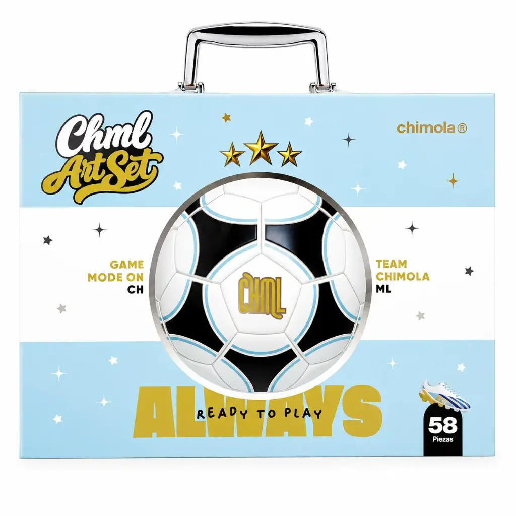 SET DE ARTE CHIMOLA FUTBOL X58 E/ VALIJA ( ST143 )