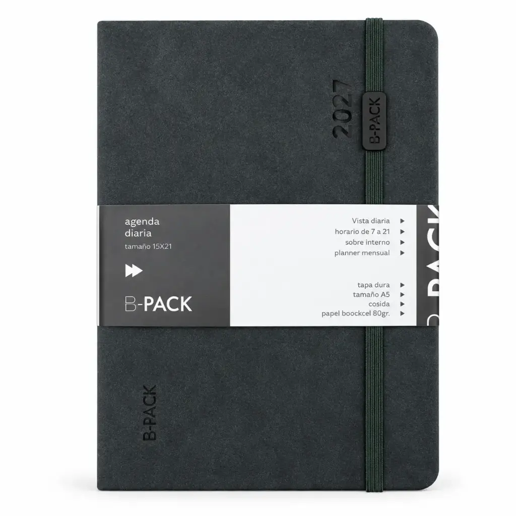 AGENDA SEMANAL BPACK RAW FW 2027 15 X 21CM E/ BO ( 203799 )