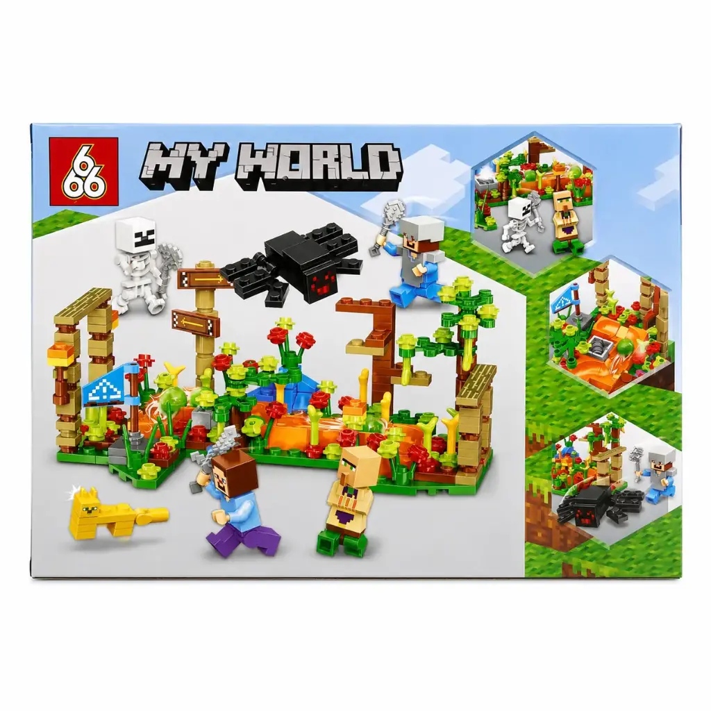BLOQUES ENCASTRABLES TIPO LEGO MINECRAFT X345 E/ CJ ( 66077 )
