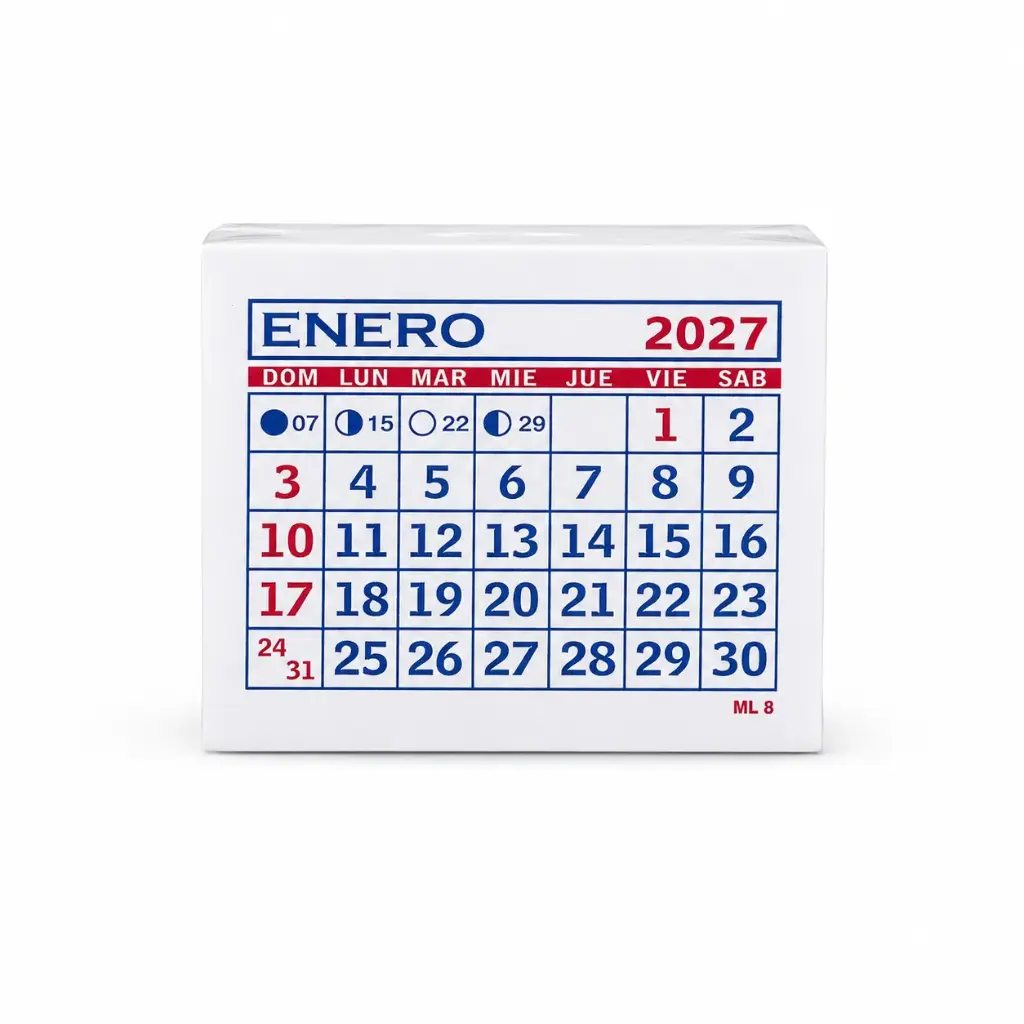 CALENDARIO MENSUAL MIGNON 2027 5CM X 5CM ( ML-5 )