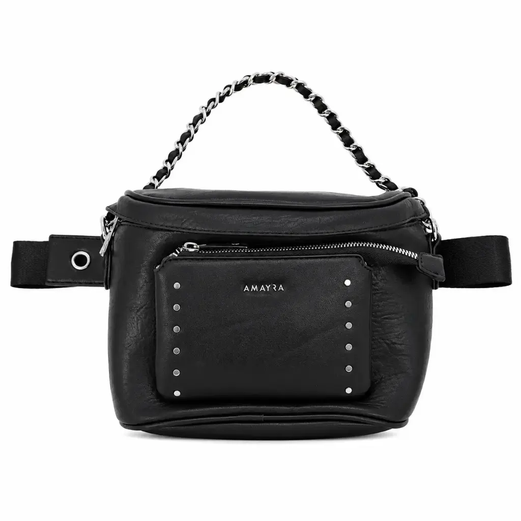 RIÑONERA CARTERA AMAYRA NEGRA 20 X 22CM ( 67.7400022 )