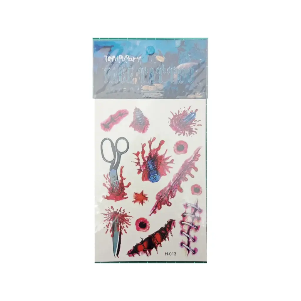 KIT CICATRICES FALSAS P/ DISFRAZ E/ BO ( H-013 / H-006 )