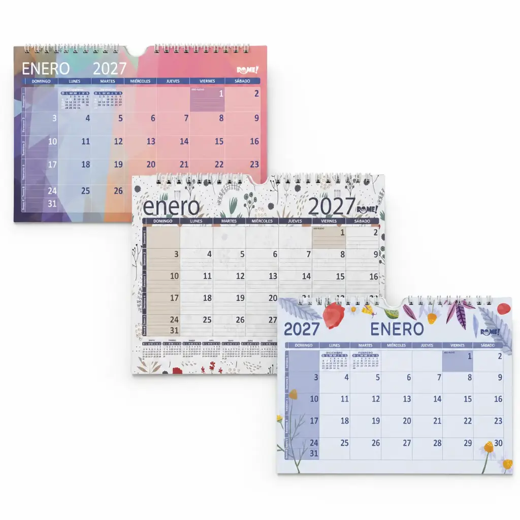 CALENDARIO ROME 2027 FANTASIA APAISADO 1/2 OFICIO ( 4905 )