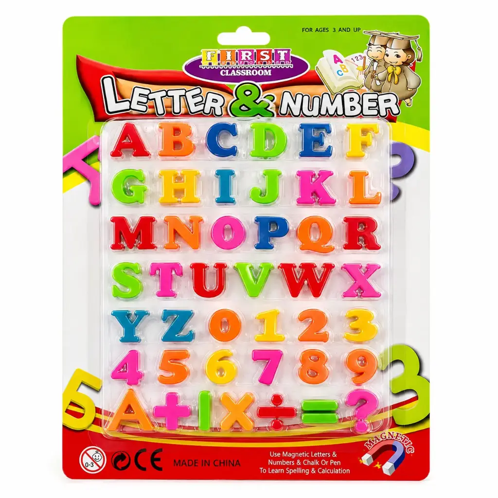 NUMEROS Y LETRAS MAGNETICOS X43 E/ BL ( VI-1020 )