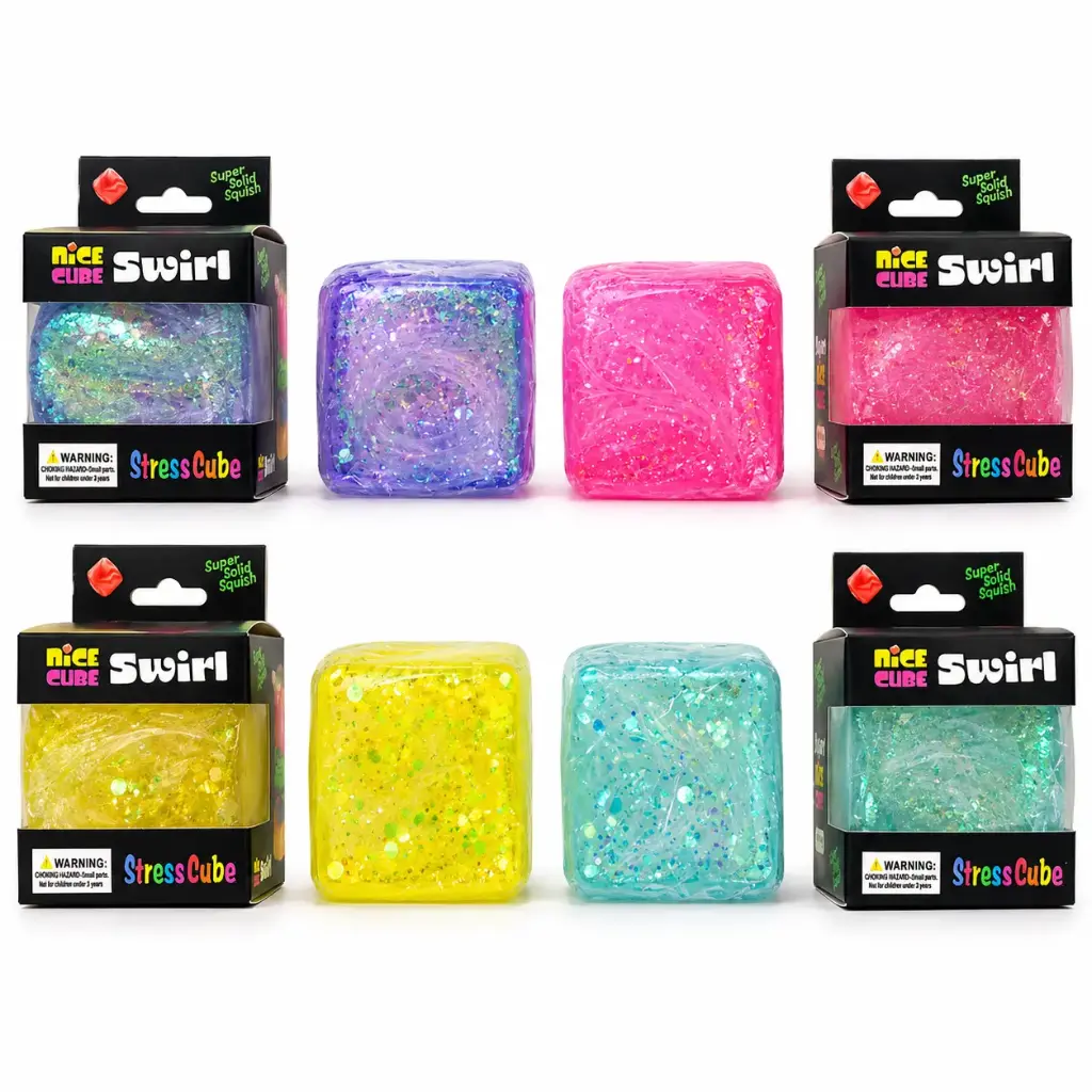 SQUISHY CUBO C/ GLITTER E/ CJ ( NC9504 )