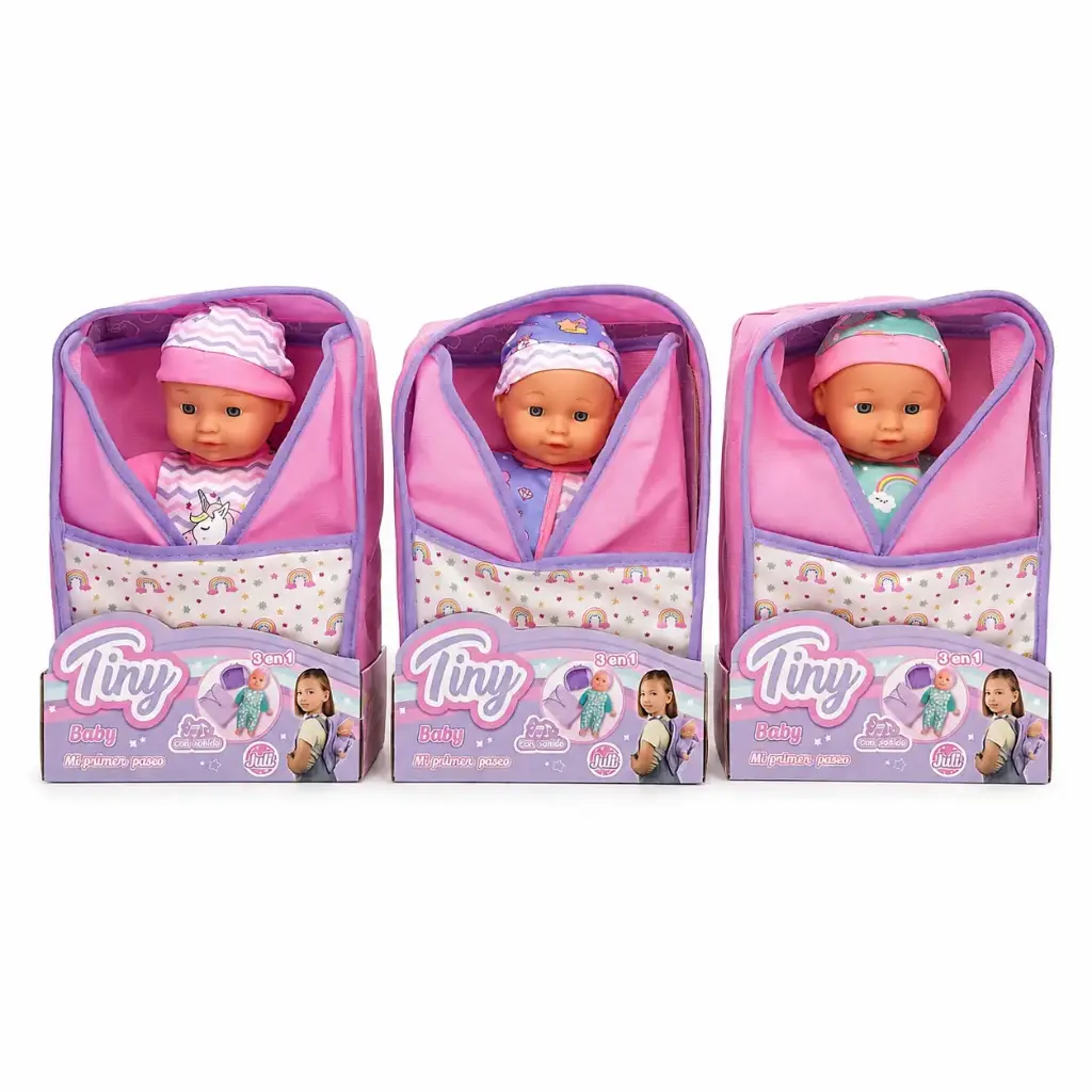 BEBOTE TINY C/ MOCHILA Y SONIDO 27CM E/ CJ ( 53721 ) 