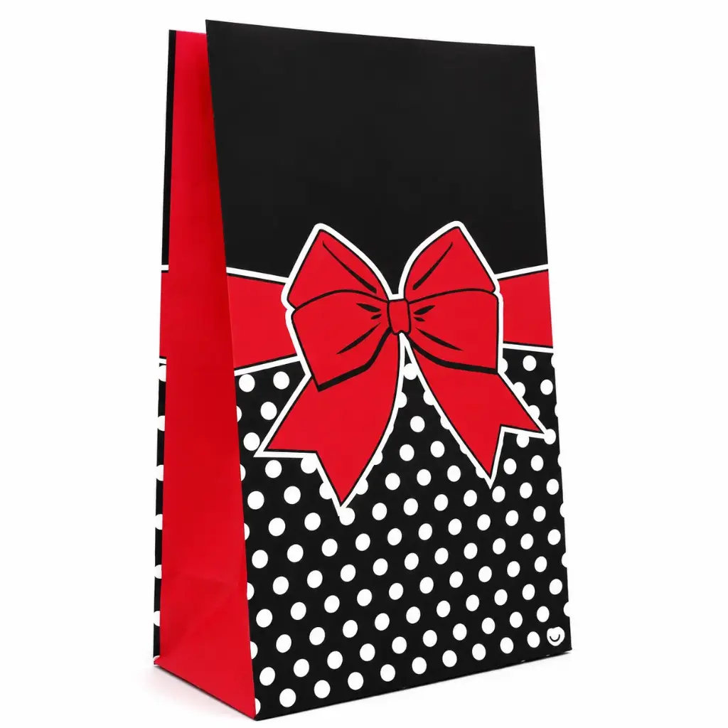 BOLSA DE PAPEL MOÑO LAZO 14 X 8 X 26CM ( 44420016 / TOF0113 )