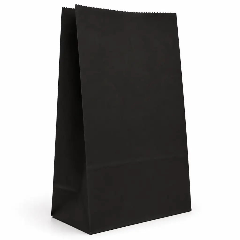BOLSA DE PAPEL NEGRO 14 X 8 X 26CM ( 44420037 / TOL0003 )