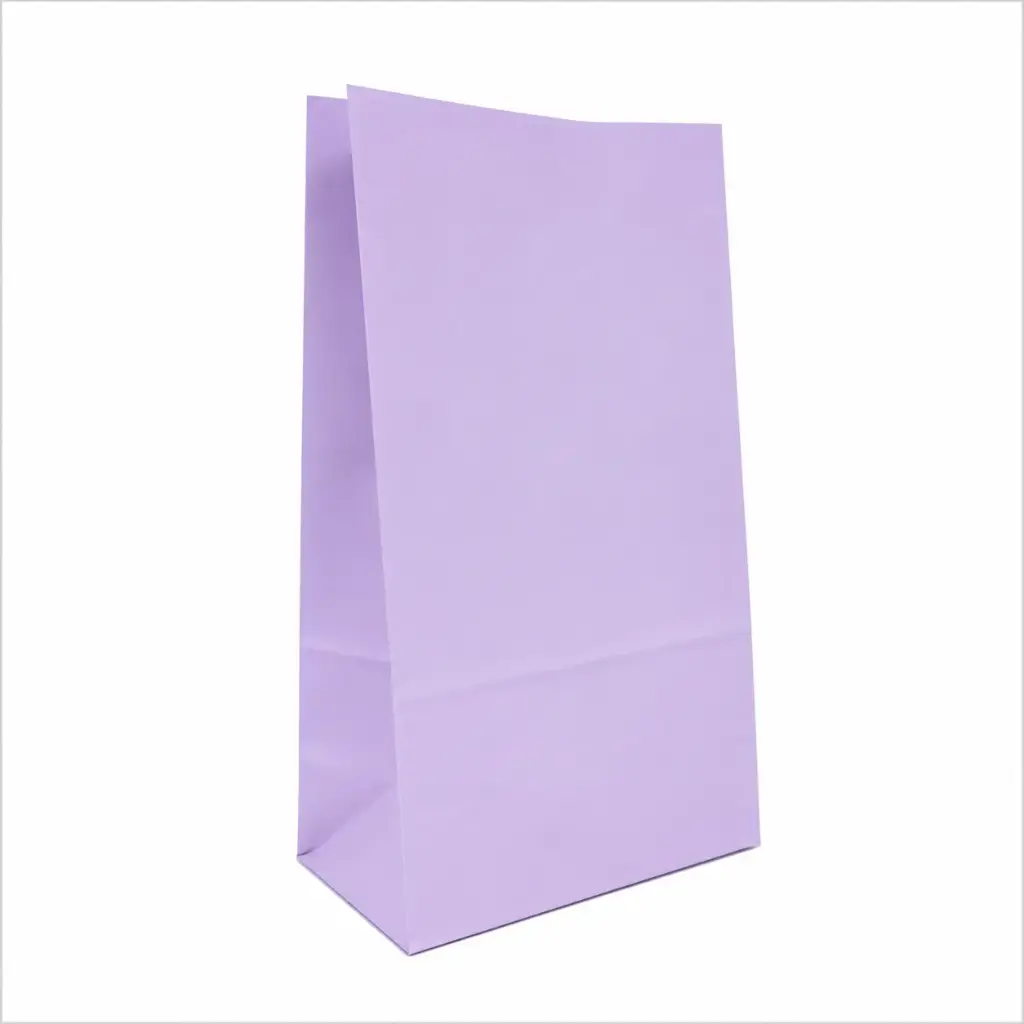 BOLSA DE PAPEL PASTEL LILA 14 X 8 X 26CM ( 44420036 / TOL0011 )