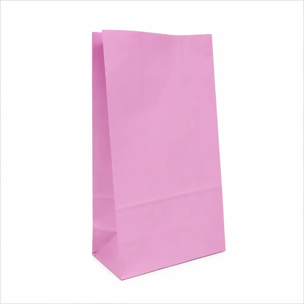 BOLSA DE PAPEL PASTEL PINK 14 X 8 X 26CM ( 44420034 / TOL0012 )