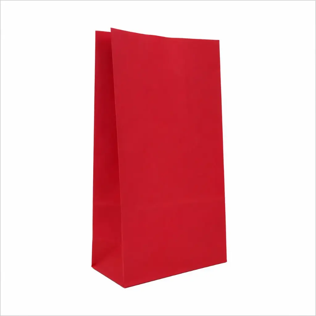 BOLSA DE PAPEL ROJO 14 X 8 X 26CM ( 44420029 / TOL0007 )