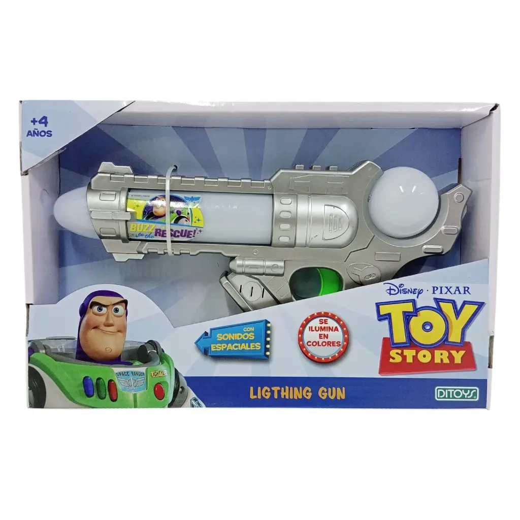 PISTOLA TOY STORY C/ LUZ Y SONIDO DITOYS E/ CJ ( 2564 )