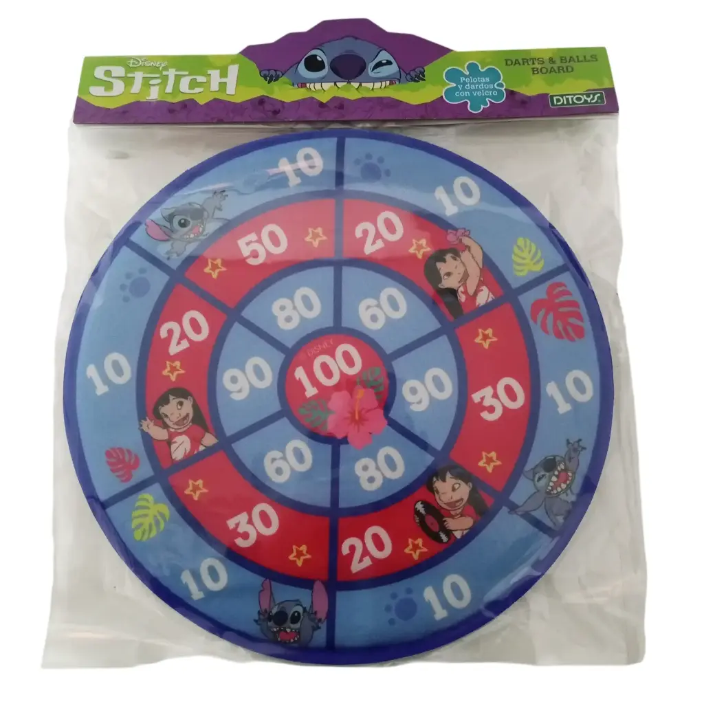 TIRO AL BLANCO STITCH C/ VELCRO DITOYS E/ BO ( 3009 )