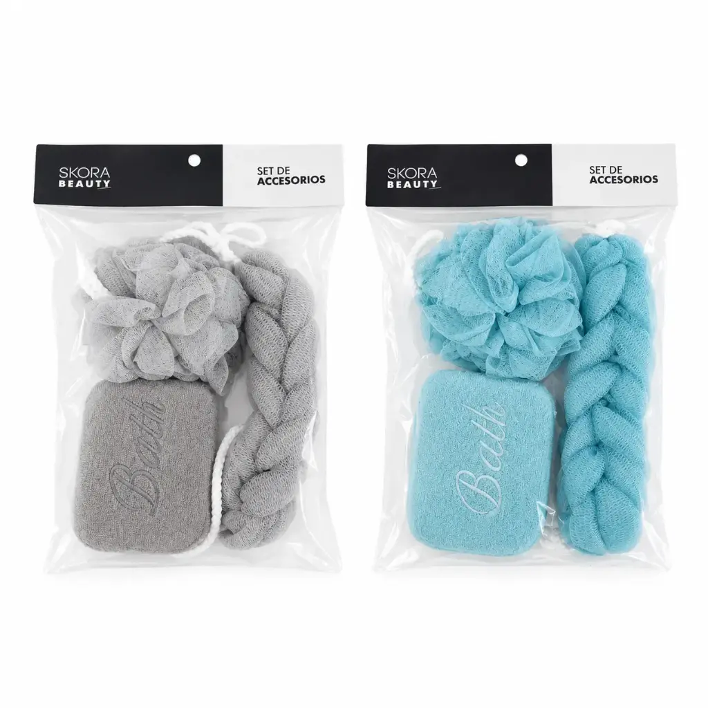 SET ESPONJAS P/ DUCHA X3 E/ BO ( 38942 / XIM1369-11 )