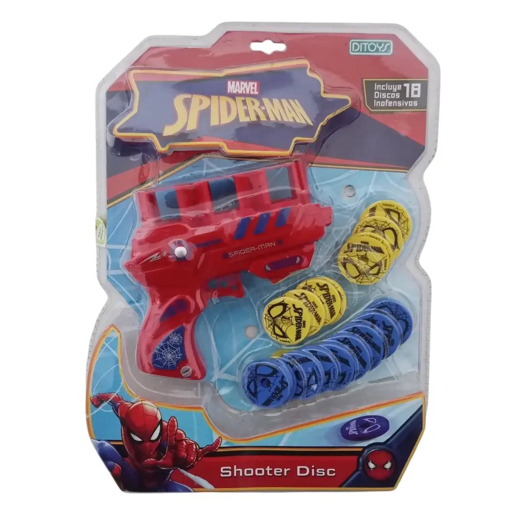 PISTOLA LANZADISCO SPIDERMAN DITOYS E/ BL ( 2363 )