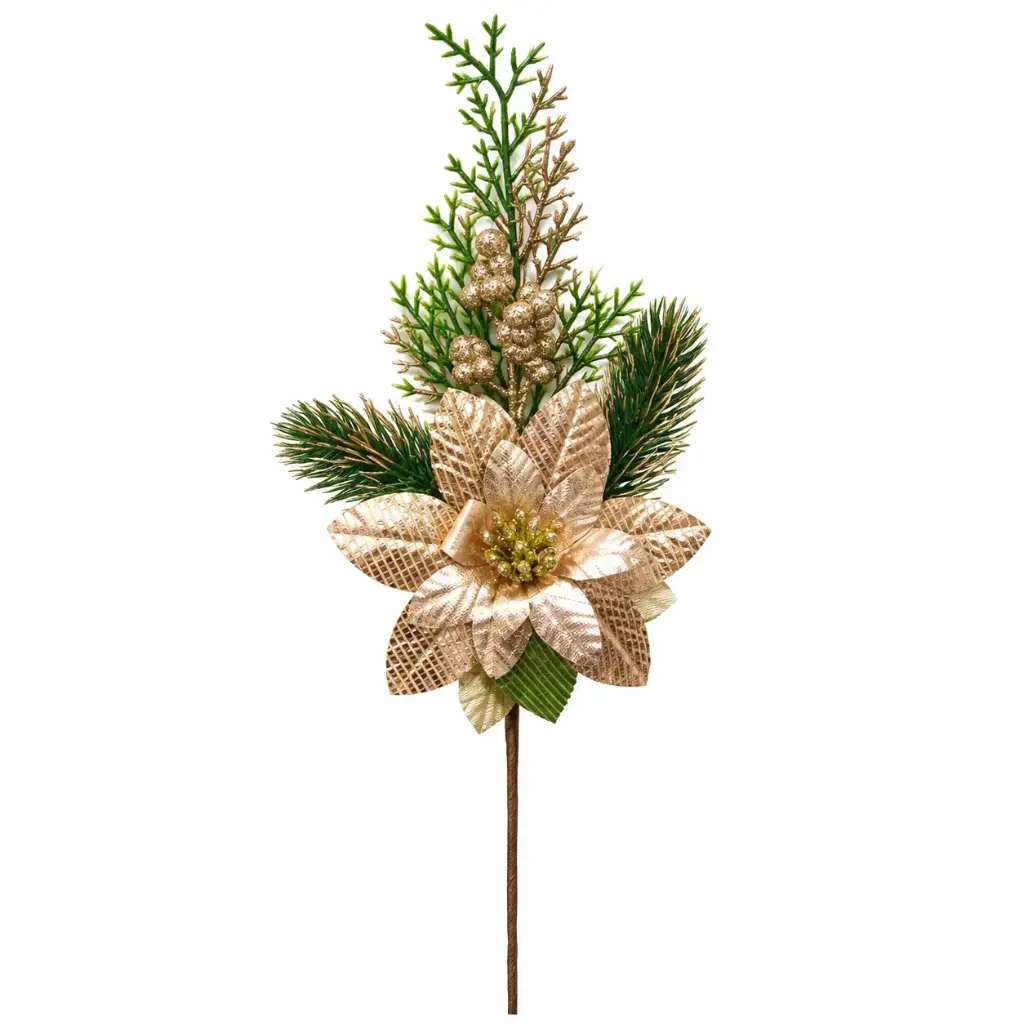 ADORNO NAVIDEÑO ESTRELLA FEDERAL CHAMPAGNE 30CM ( K0792CH )