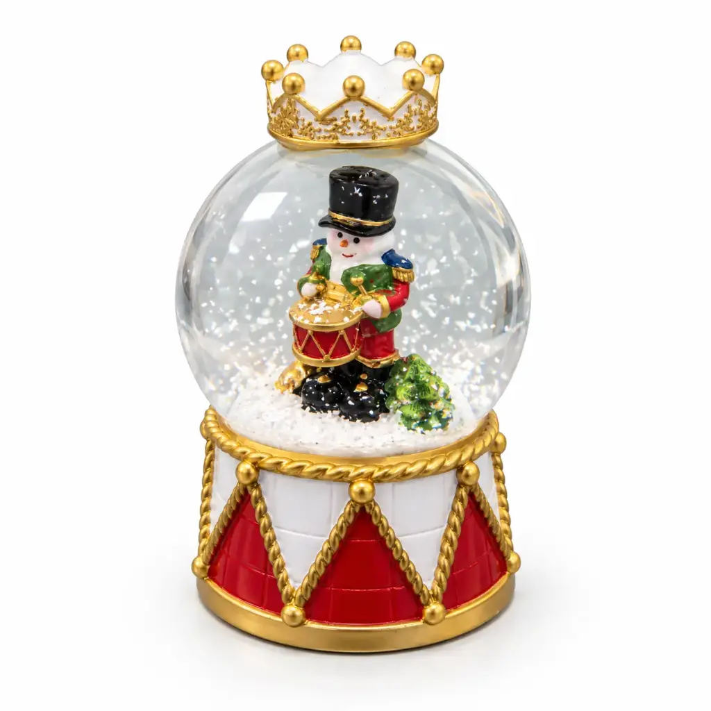 BOLA DE NIEVE NAVIDEÑA CASCANUCES C/ LUZ 4.5 X 7.5CM ( K0580 ) 