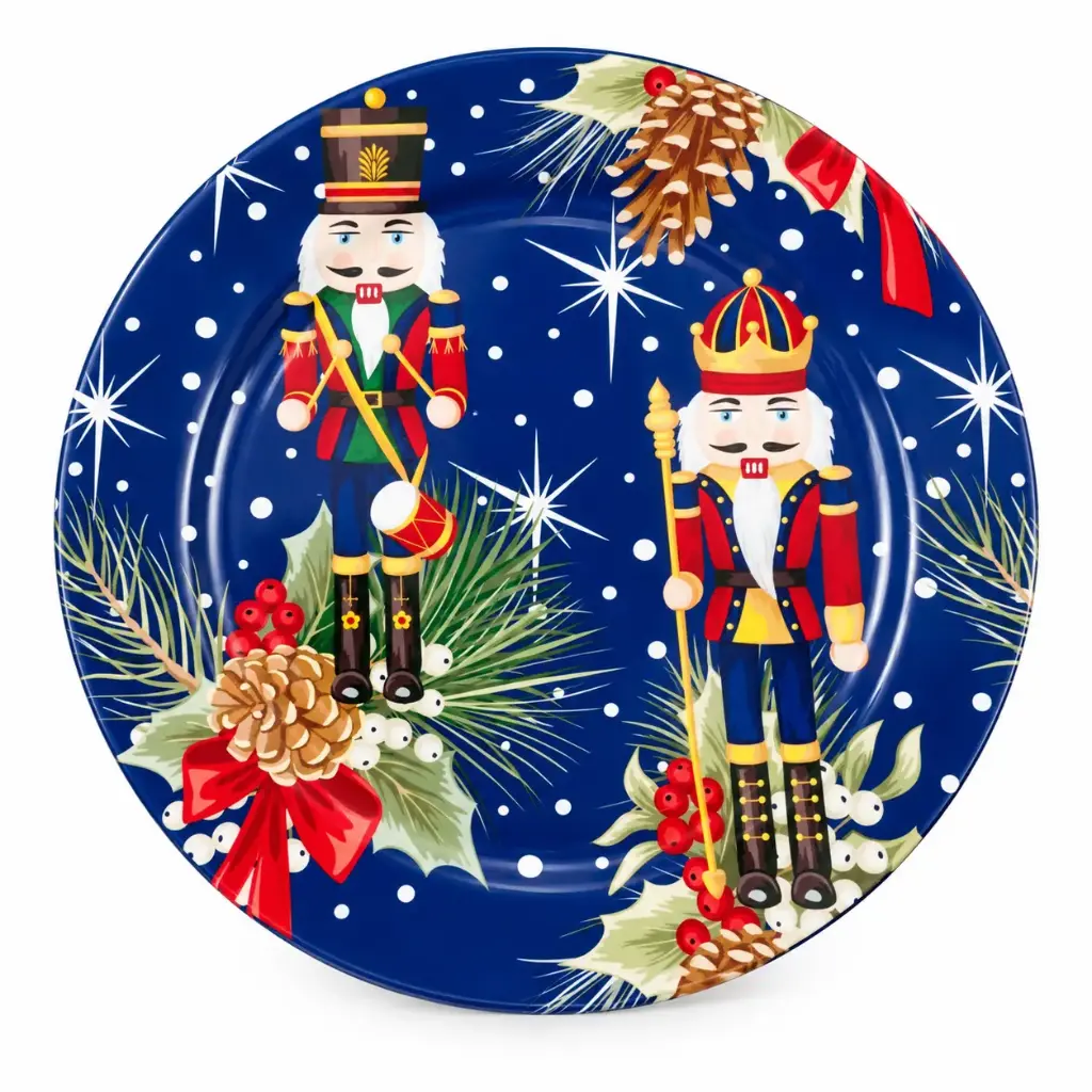 PLATO DE SITIO AZUL CASCANUECES 33CM ( K1402 ) 