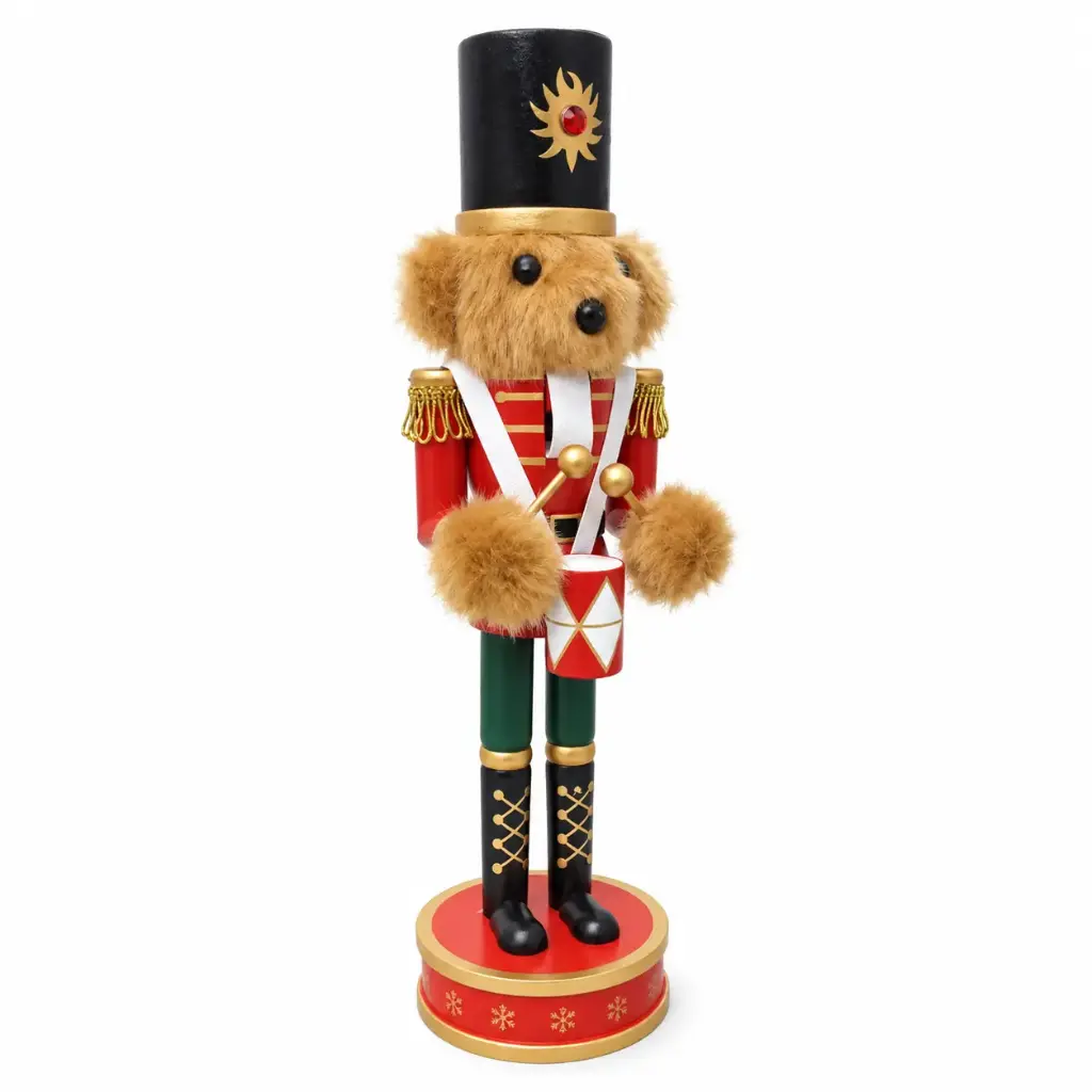 CASCANUECES OSO TRAJE ROJO 30CM E/ CJ ( K1522 )