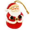 ADORNO COLGANTE NAVIDEÑO PAPA NOEL ESMALTADO 7.5 X 11.5CM E/ BO ( K1530 )