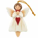 ADORNO COLGANTE NAVIDEÑO ANGEL ESMALTADO 8 X 10.5CM  E/ BO ( K1536 )