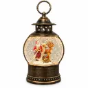 FAROL VINTAGE NAVIDEÑO PAPA NOEL C / NIEVE LUZ Y SONIDO 10 X 7 X20CM E/ CJ ( K1584 )