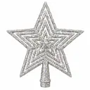 PUNTERO NAVIDEÑO ESTRELLA CONCENTRICA PLEATEADA 15 X 17CM E/ BO ( K1630P )