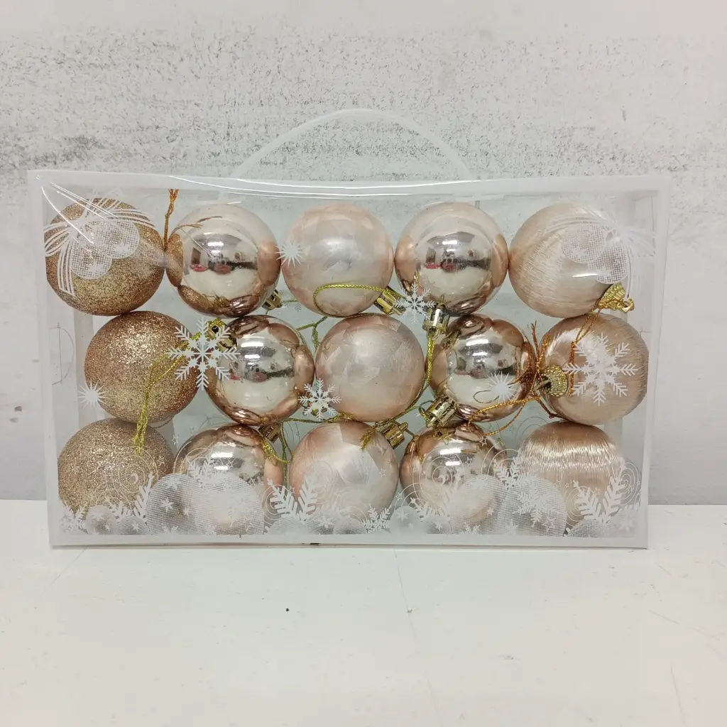 BOLA NAVIDEÑA DORADA 5CM X15 E/ CJ ( NS368986 )