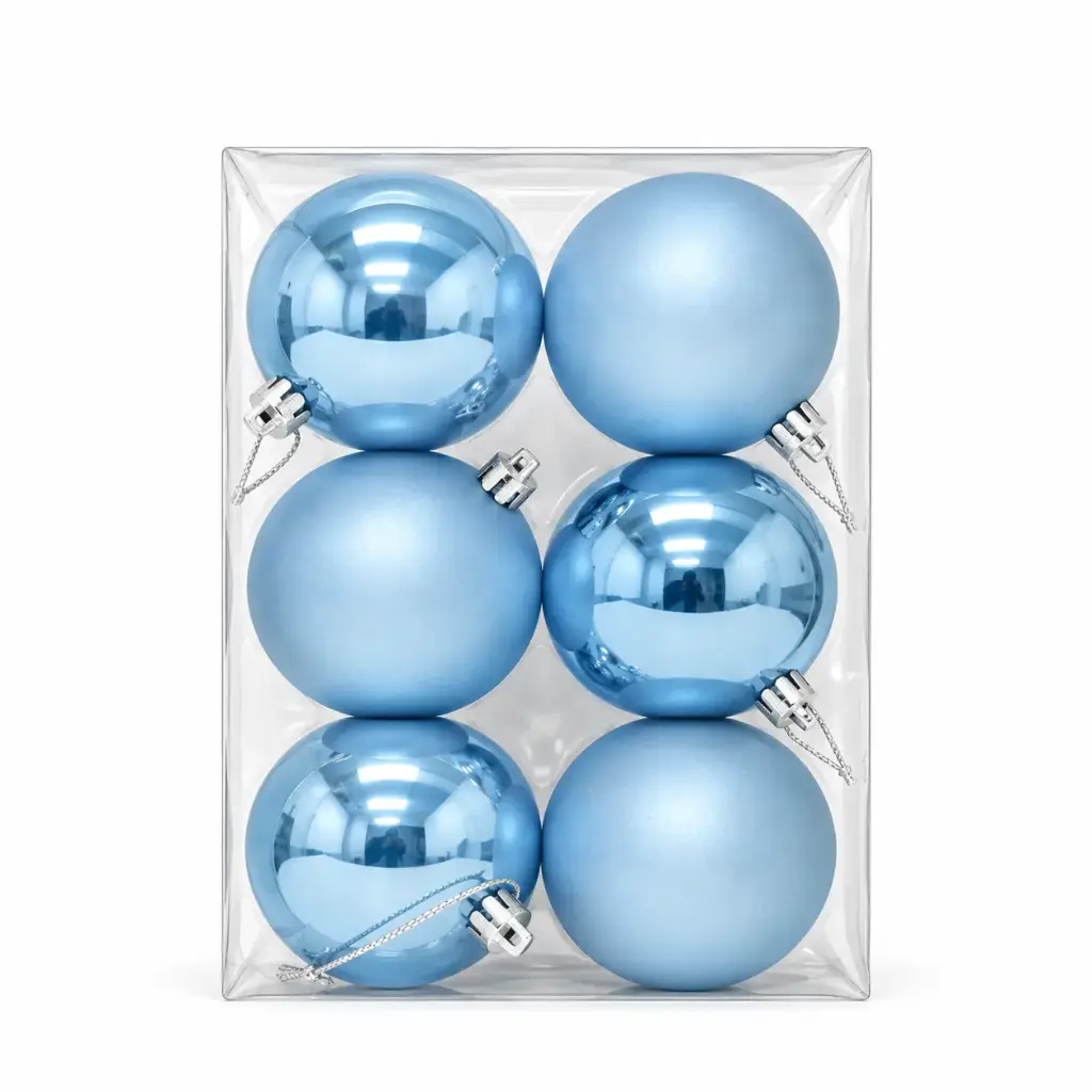 BOLA NAVIDEÑA 6CM X6 E/ CJ ( NS442564 )