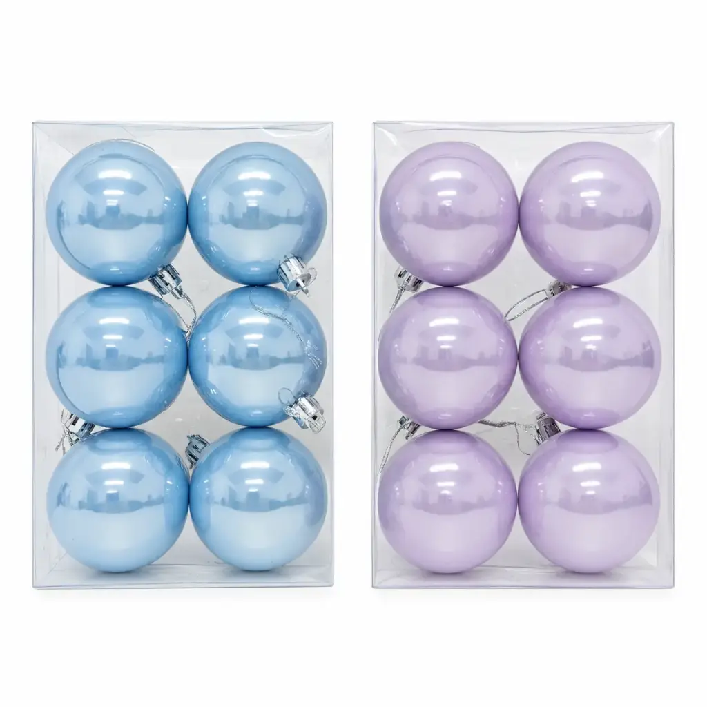 BOLA NAVIDEÑA 6CM X6 E/ CJ ( NS442564 )