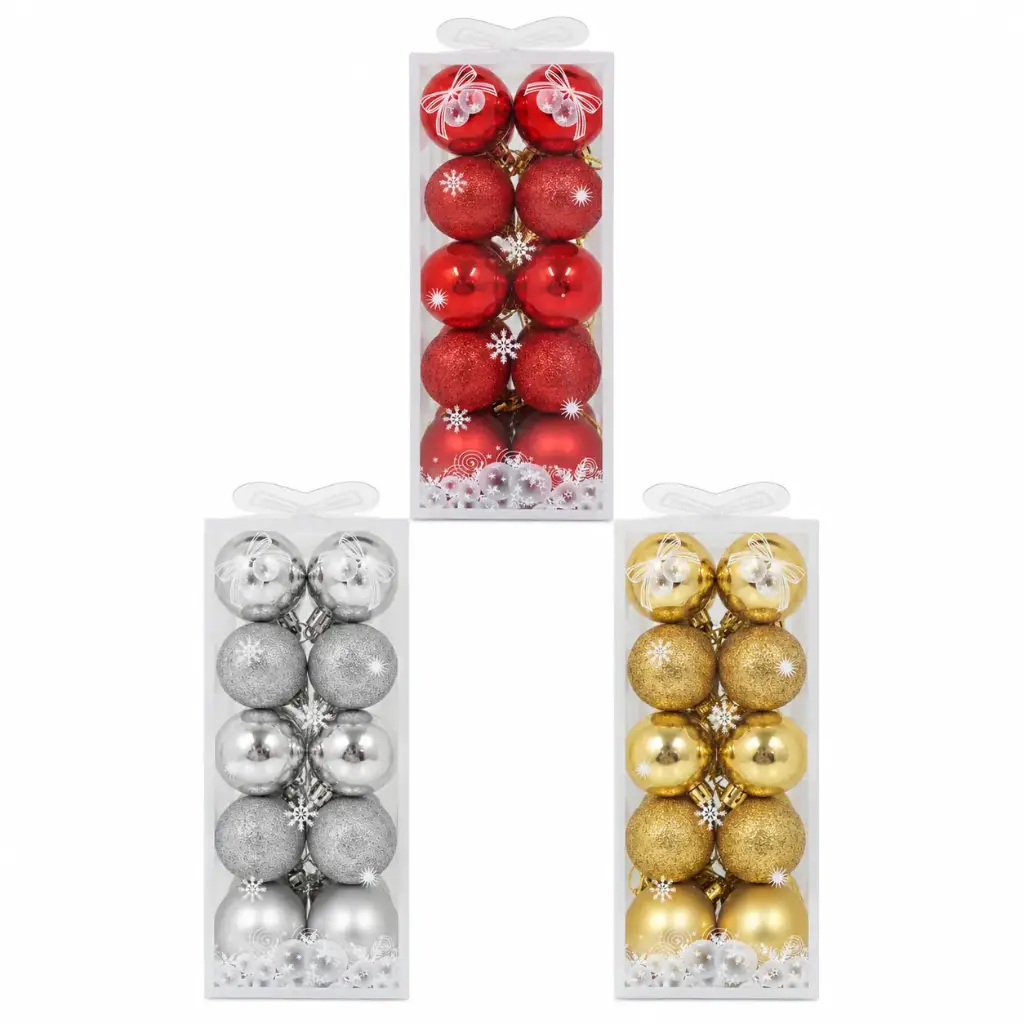 BOLA NAVIDEÑA 4CM X20 E/ CJ ( NS256336 )
