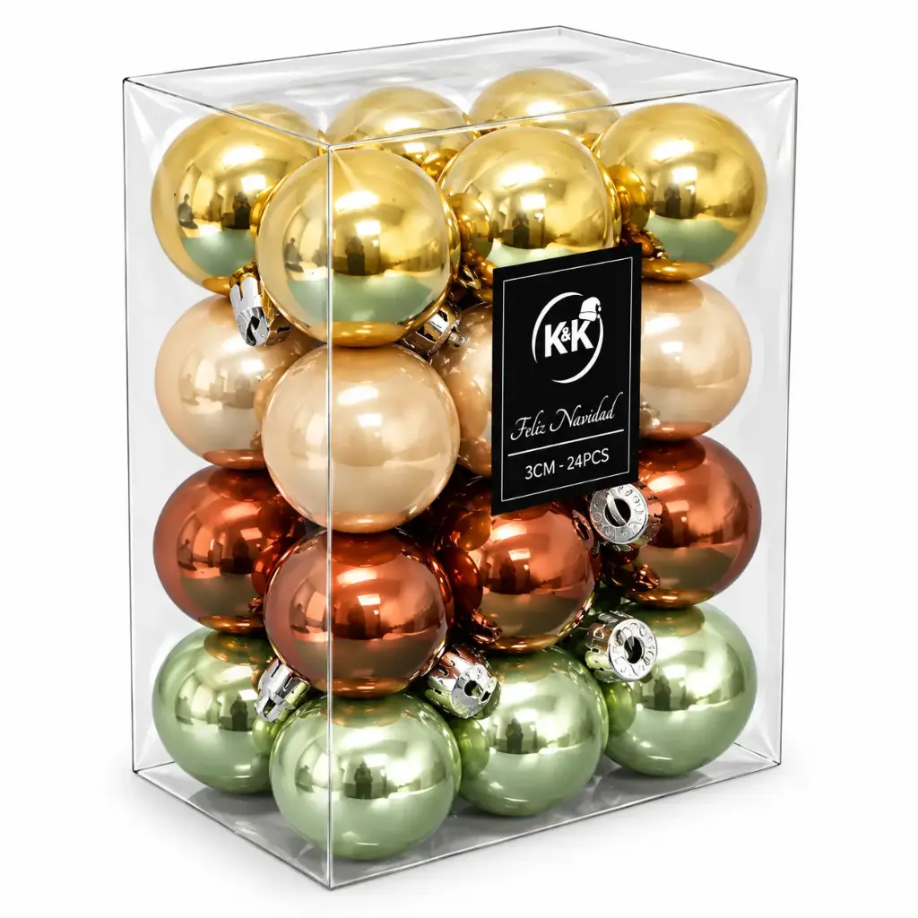 BOLA NAVIDEÑA 3CM X24 E/ CJ ( SF1150 )