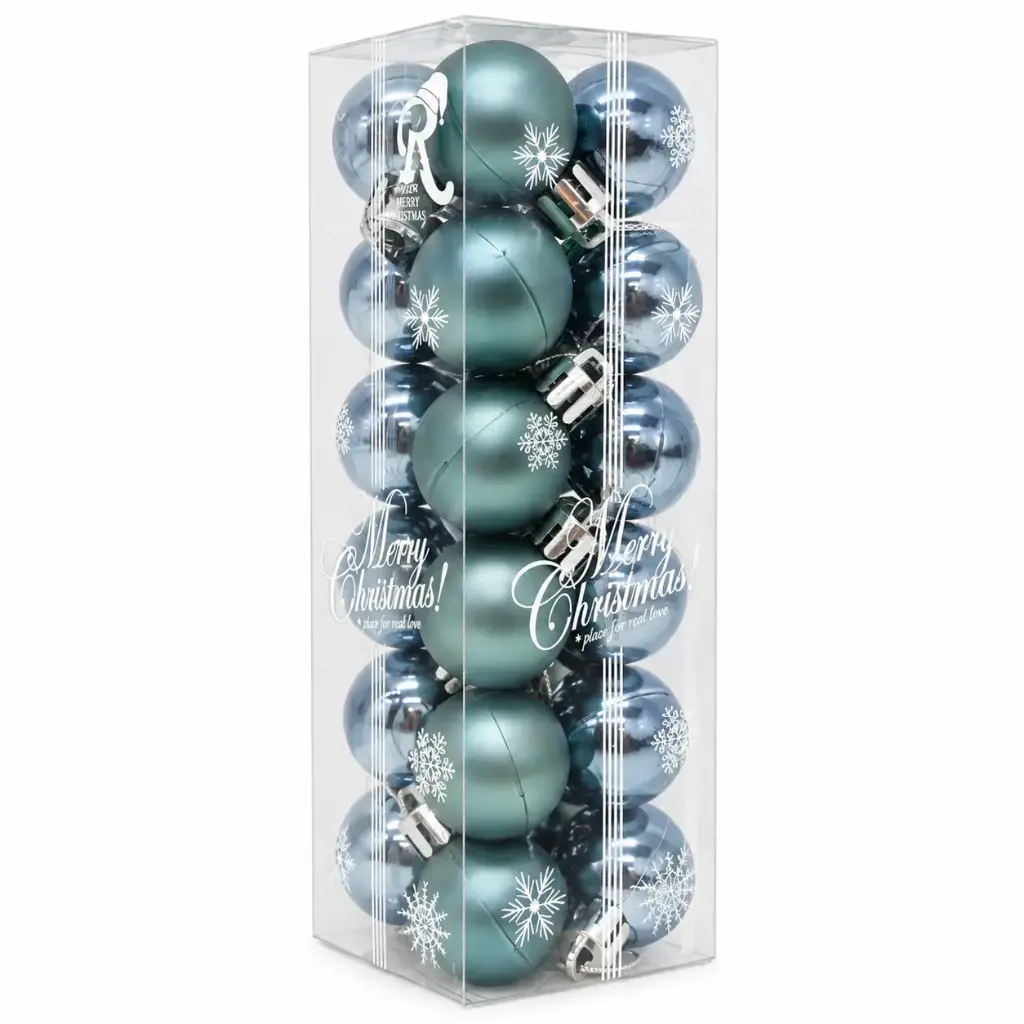 BOLA NAVIDEÑA 4CM X24 E/ CJ ( NS442563 )