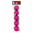 BOLA NAVIDEÑA GLITTER 3CM X5 E/ BO ( N2-3005YF )