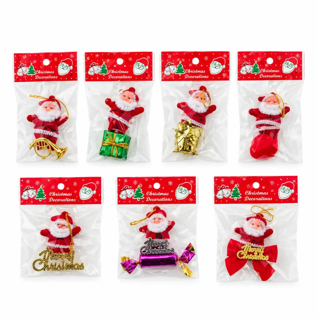 ADORNO NAVIDAD PAPA NOEL 7CM E/ BO ( NS368599 )