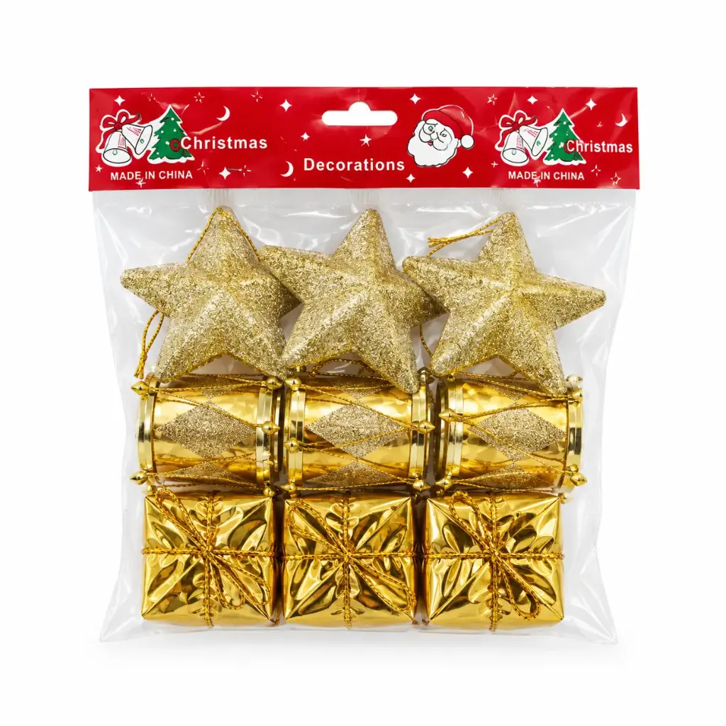 ADORNO NAVIDEÑO 4CM X9 E/ BO ( NS368645 )