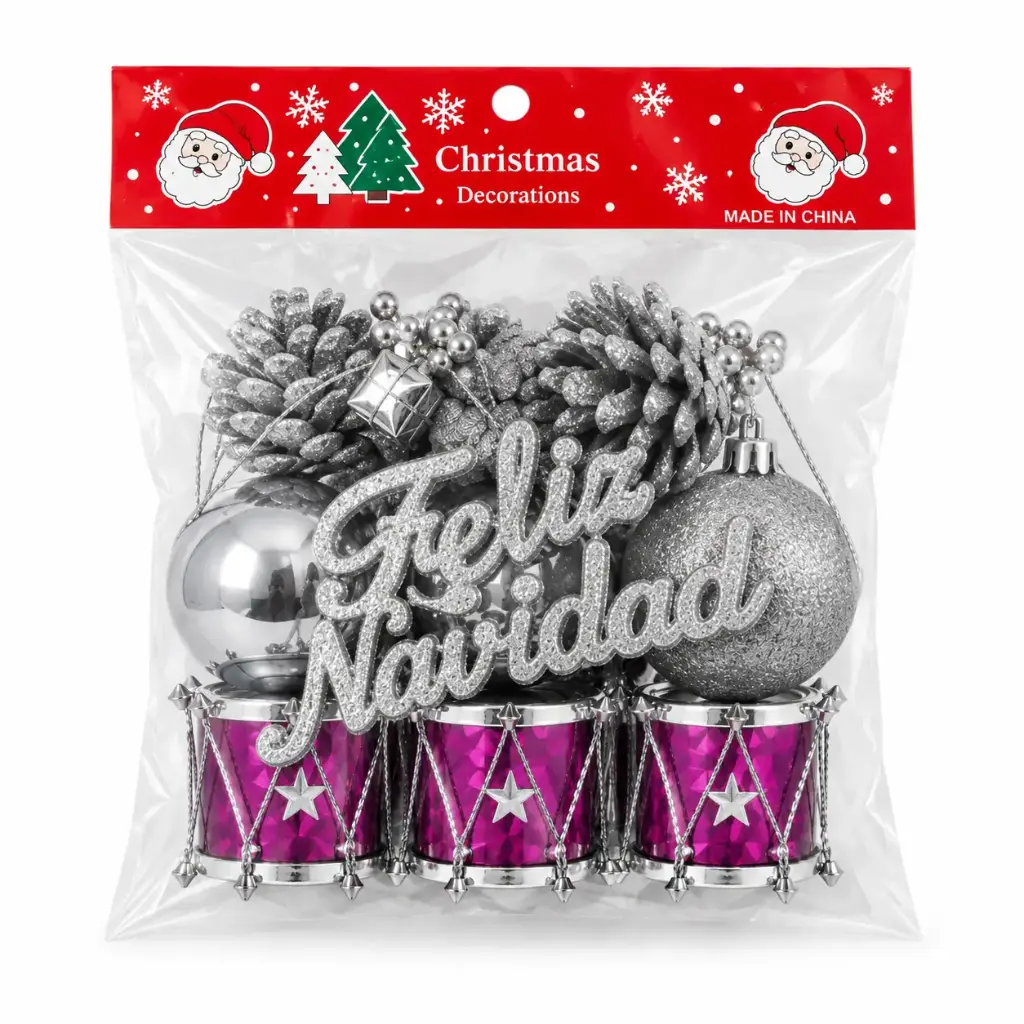 ADORNO NAVIDEÑO 4CM X10 E/ BO ( NS368555 )