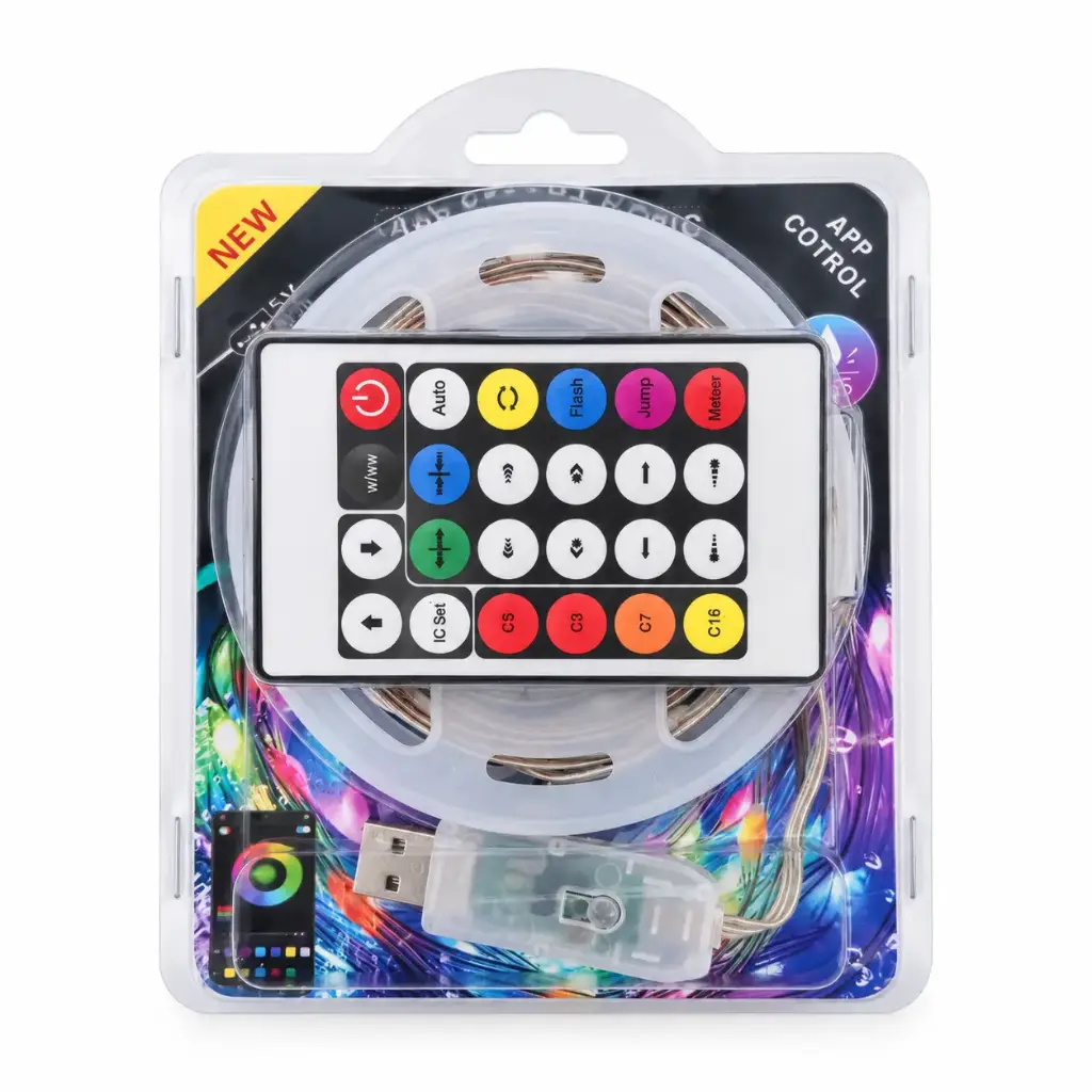 LED TIRA MULTICOLOR C/ CONTROL 5MTS E/ BL ( NC6407 )