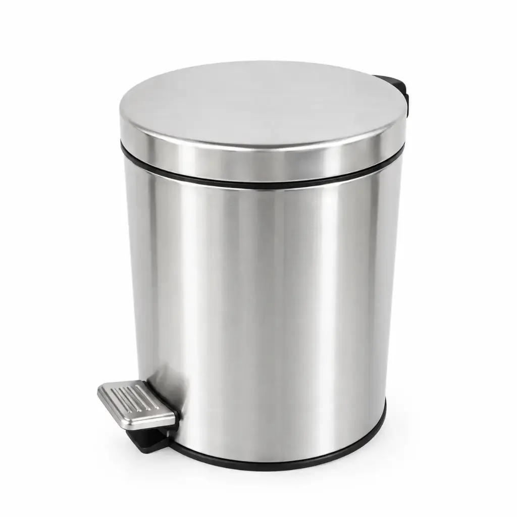 CESTO P/ RESIDUOS ACERO INOX C/ PEDAL 5LTS E/ CJ ( PAL3034 )
