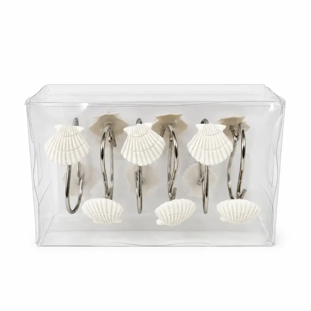 GANCHO METAL P/ CORTINA DE BAÑO OSTRA BLANCO ( E0054BL )