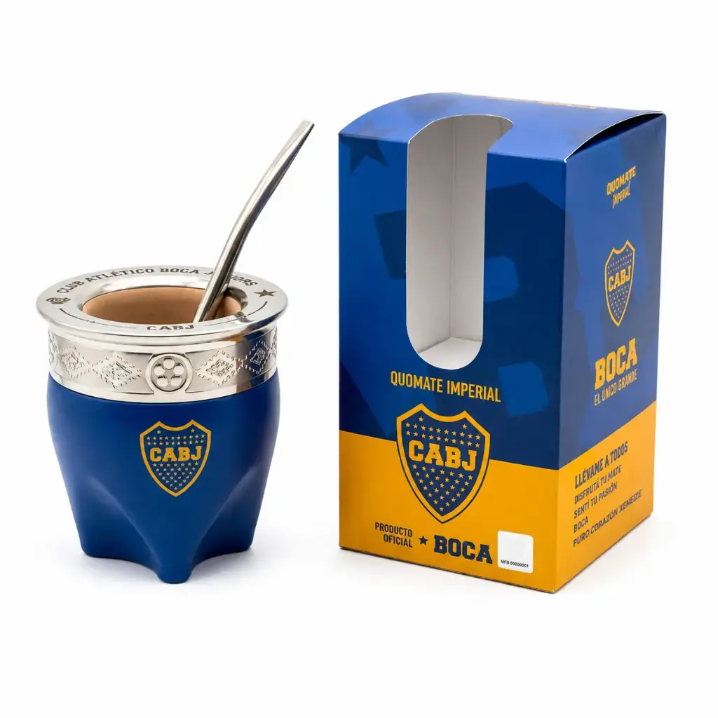 MATE IMPERIAL BOCA C/ BOMBILLA QUO E/ CJ ( 7626 )