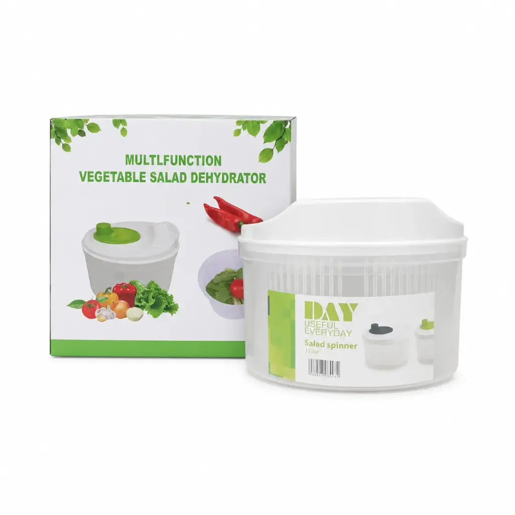 CENTRIFUGADOR ESCURRIDOR DE VERDURAS PLASTICO 22CM ( CH25-16059-42 )