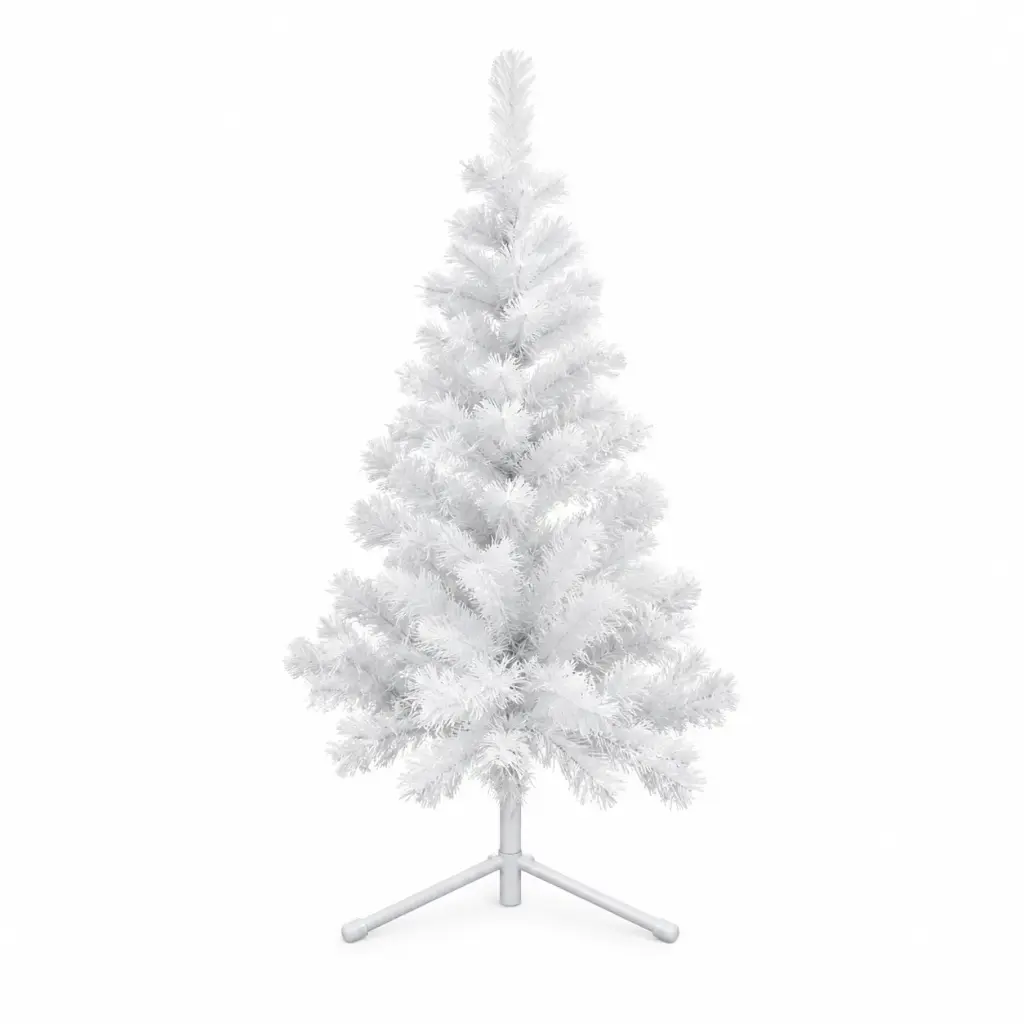 ARBOL NAVIDEÑO CANADIENSE BLANCO C/ PIE METAL 1.20MTS ( 81844 )