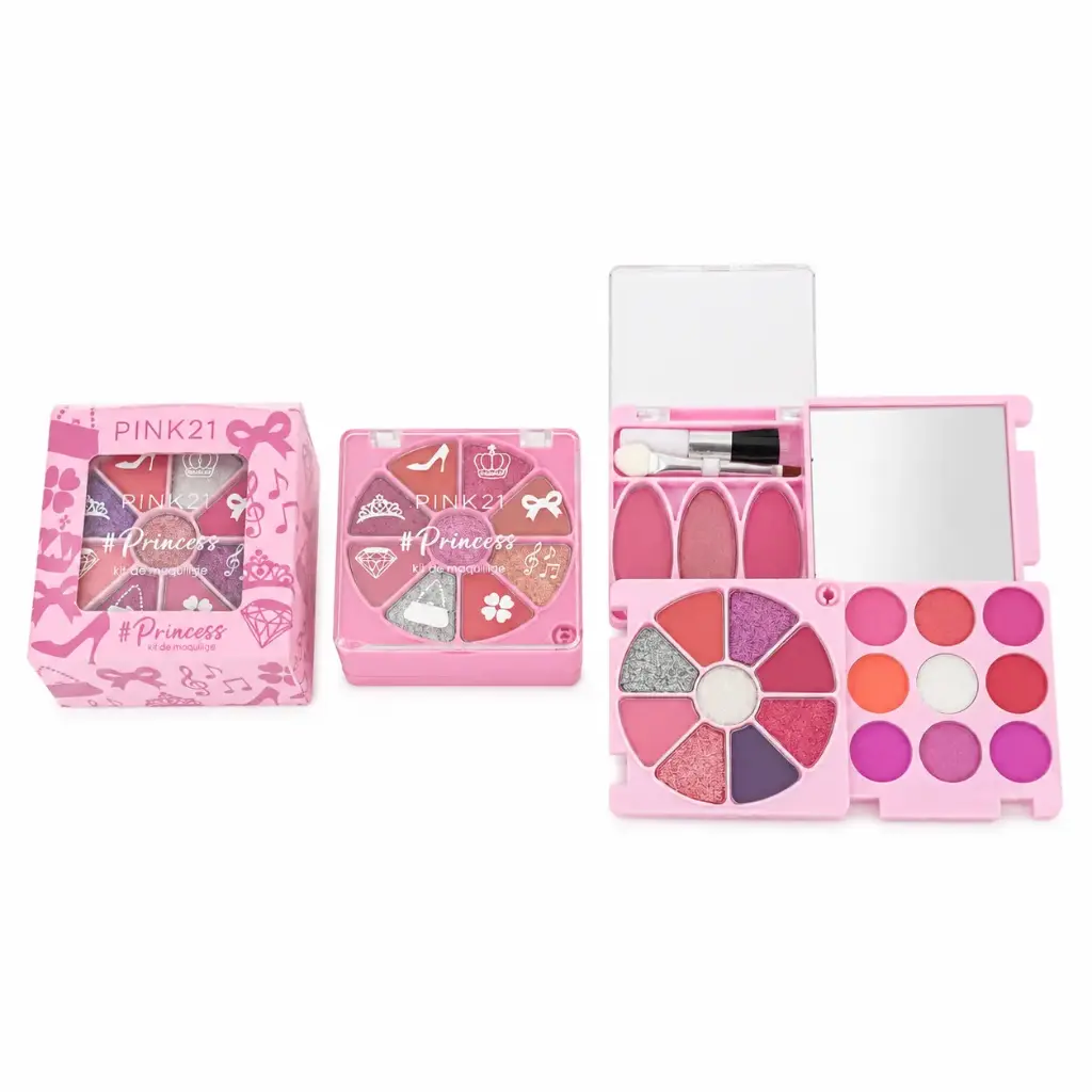 SET MAQUILLAJE SOMBRAS PRINCESS PINK 21 E/ CJ ( CS4620 )
