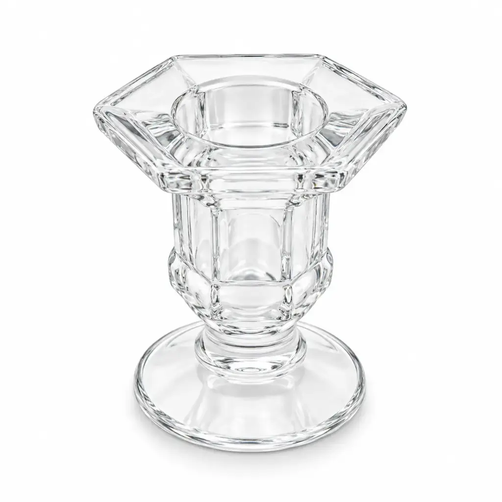 CANDELABRO PORTAVELA DE VIDRIO 6 X 5CM ( G120-5148 )