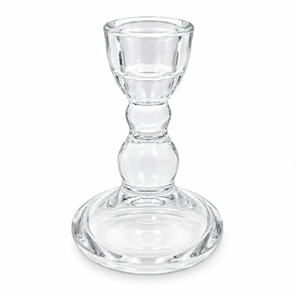 CANDELABRO PORTAVELA DE VIDRIO 9CM ( G120-5150 )