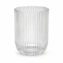 VASO VIDRIO MIL RAYAS 7.5 X 9.5CM ( A-72 / K74095A/B/D )