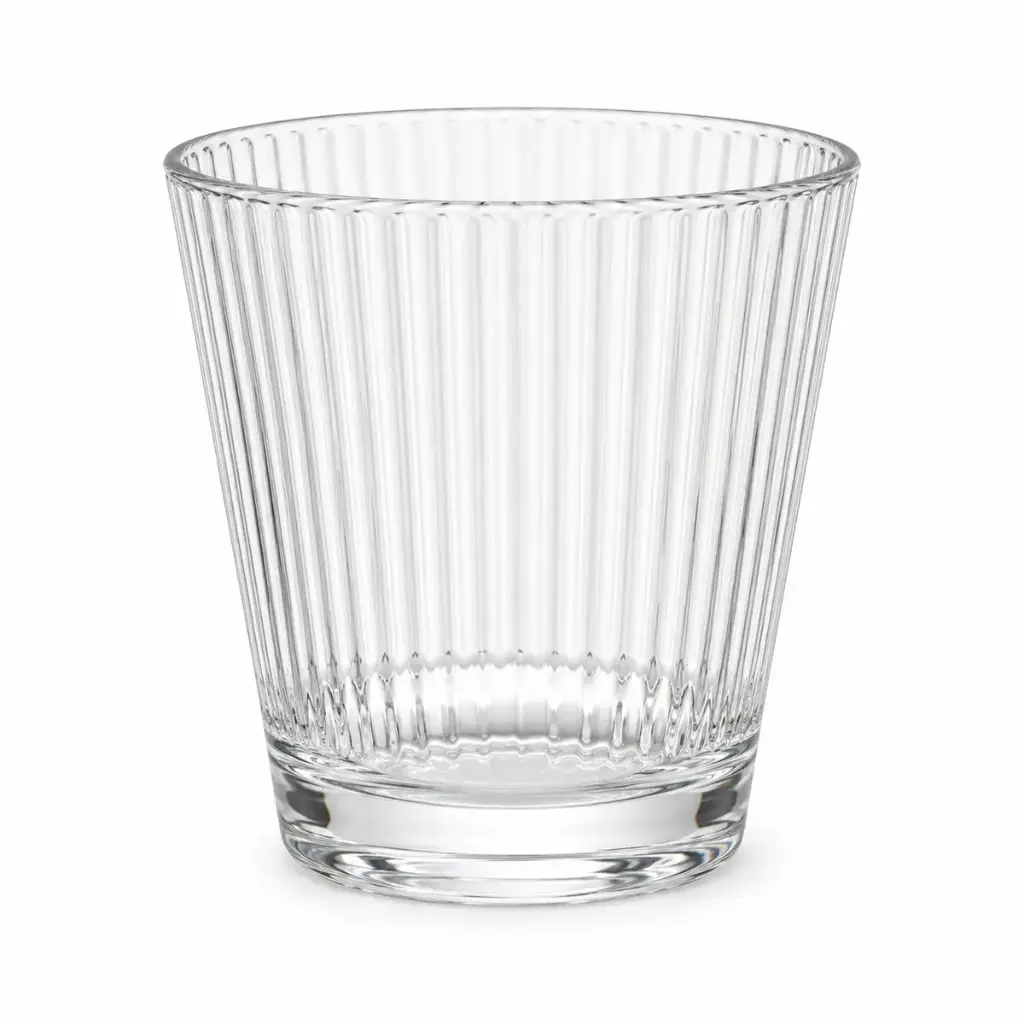 VASO VIDRIO MIL RAYAS 8.5 X 9CM ( A-75 / TY1628C )
