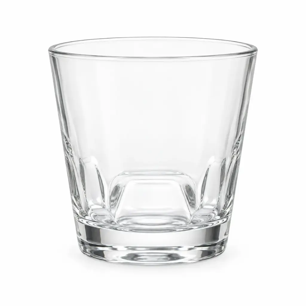 VASO VIDRIO WHISKY BASE LABRADA 8.5 X 9CM ( A-76 / TY1628A )